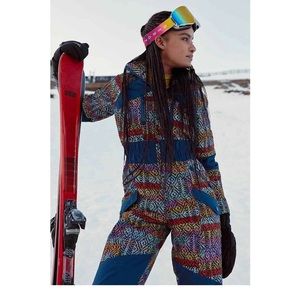 Free People Movement All Prepped Jacquard Rainbow Ski Onesie / Suit